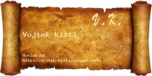 Vojtek Kitti névjegykártya